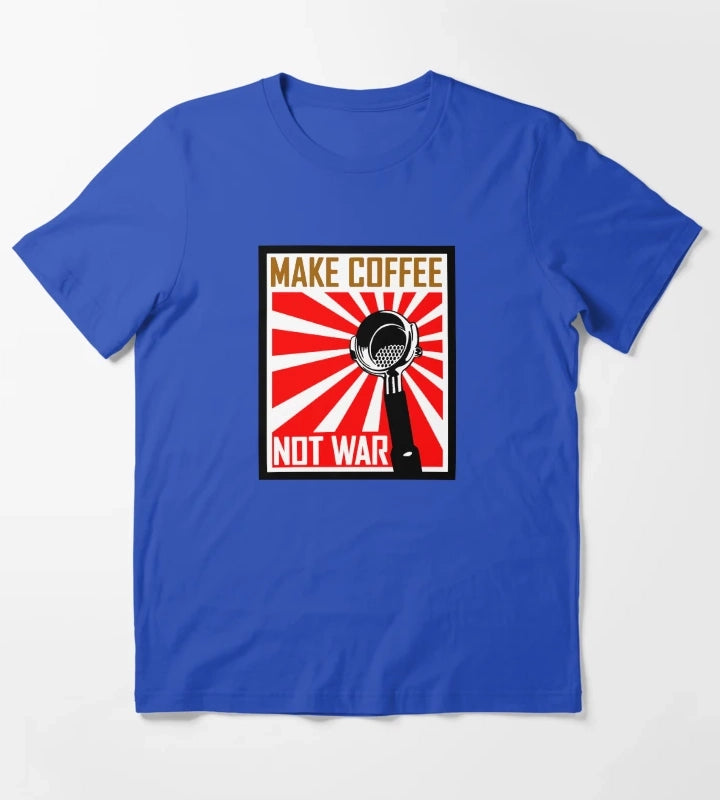 Japanese Propaganda Coffee Poster T-Shirt Blue