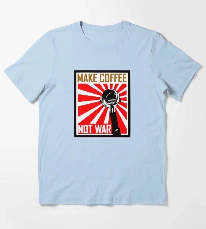 Japanese Propaganda Coffee Poster T-Shirt Sky Blue