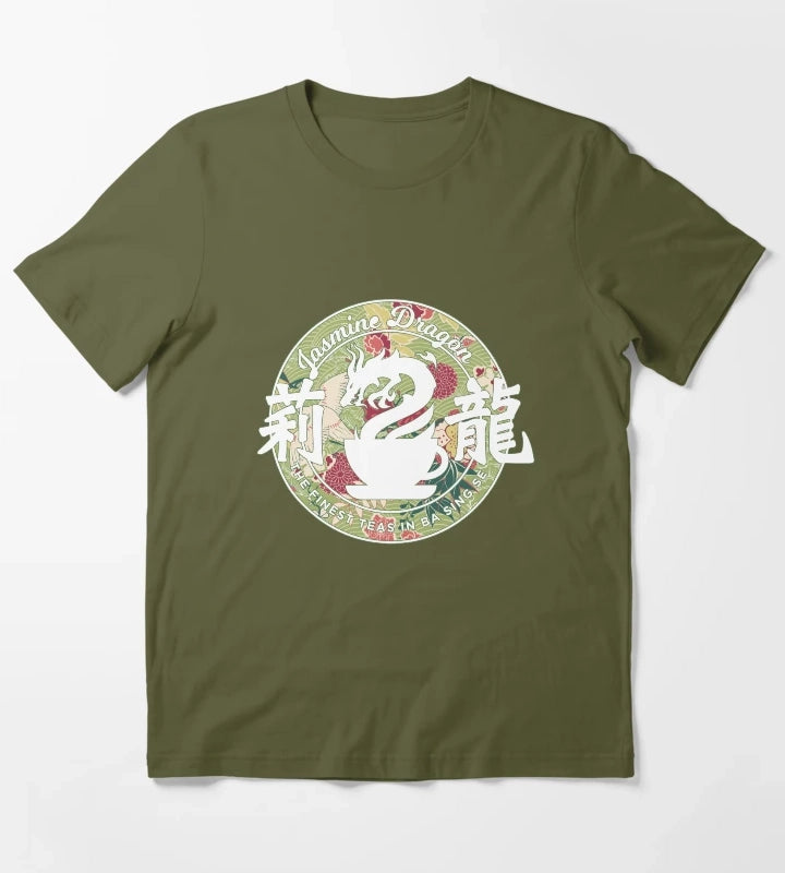 Jasmine Dragon PEONY T-Shirt Olive Green