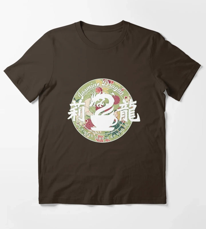 Jasmine Dragon PEONY T-Shirt Brown