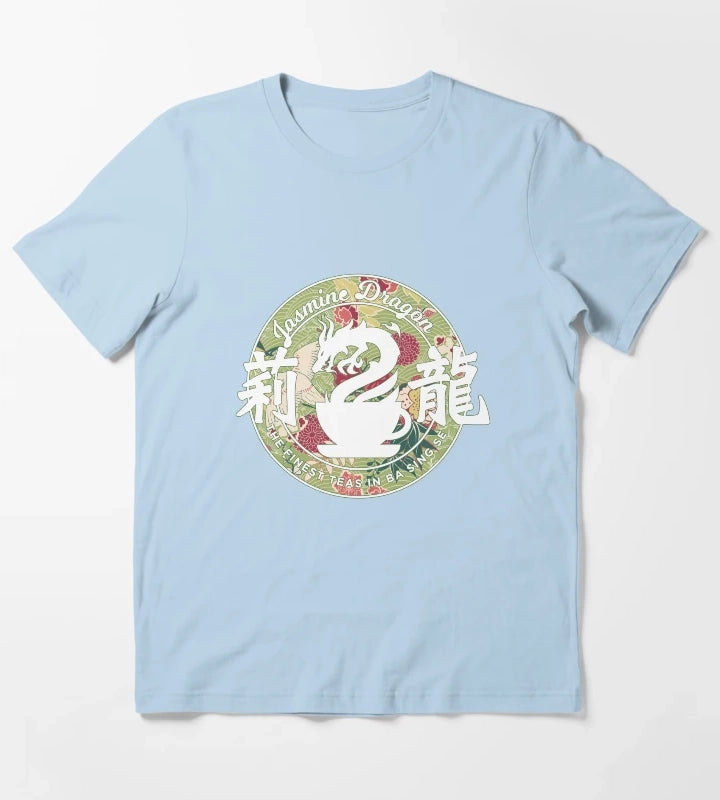 Jasmine Dragon PEONY T-Shirt Sky Blue