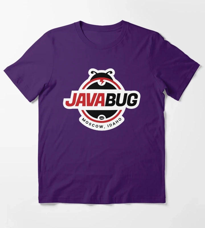 Java Bug Coffee Moscow Idaho T-Shirt Purple