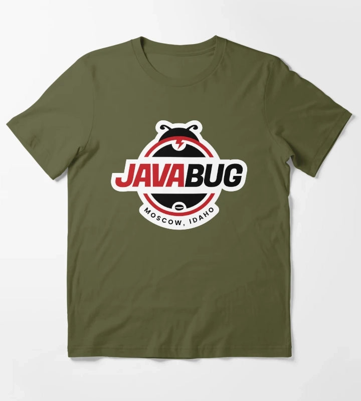 Java Bug Coffee Moscow Idaho T-Shirt Olive Green