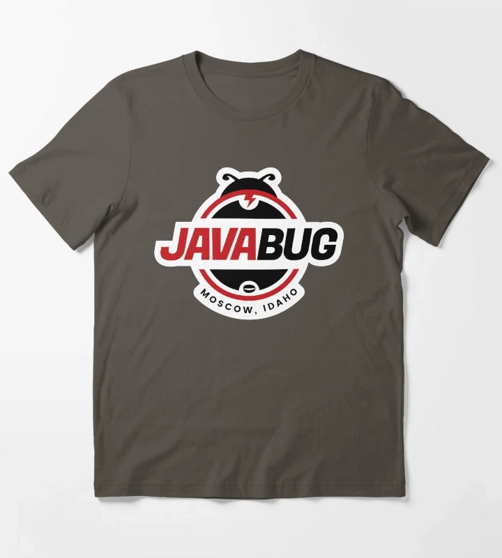 Java Bug Coffee Moscow Idaho T-Shirt Dark Grey