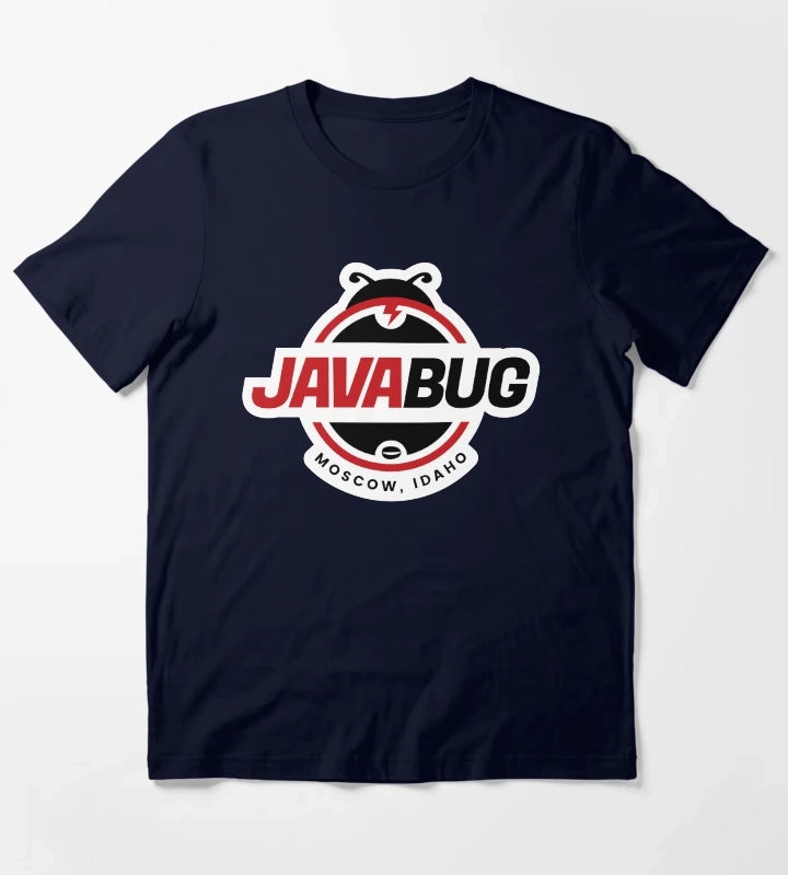 Java Bug Coffee Moscow Idaho T-Shirt Navy