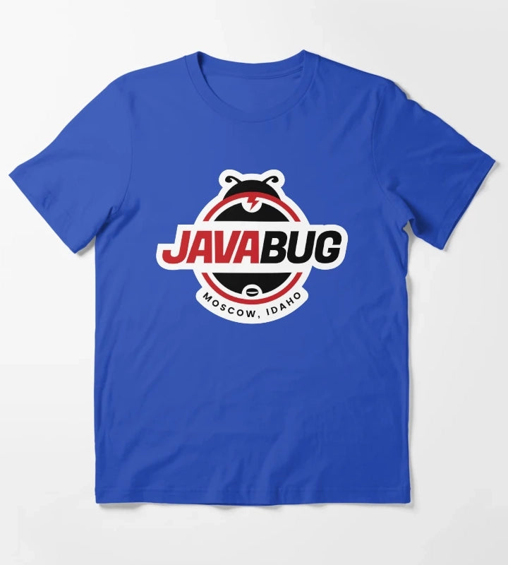 Java Bug Coffee Moscow Idaho T-Shirt Blue