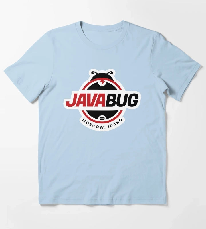 Java Bug Coffee Moscow Idaho T-Shirt Sky Blue