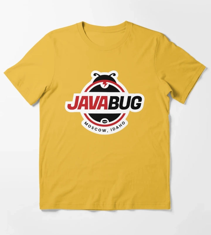 Java Bug Coffee Moscow Idaho T-Shirt Yellow