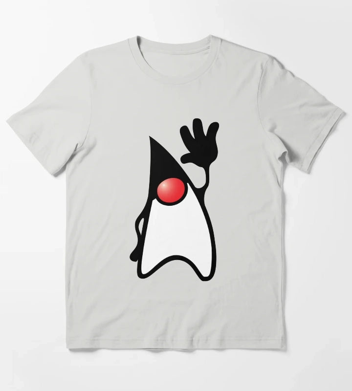 Java Duke Saying Hi T-Shirt Light Grey