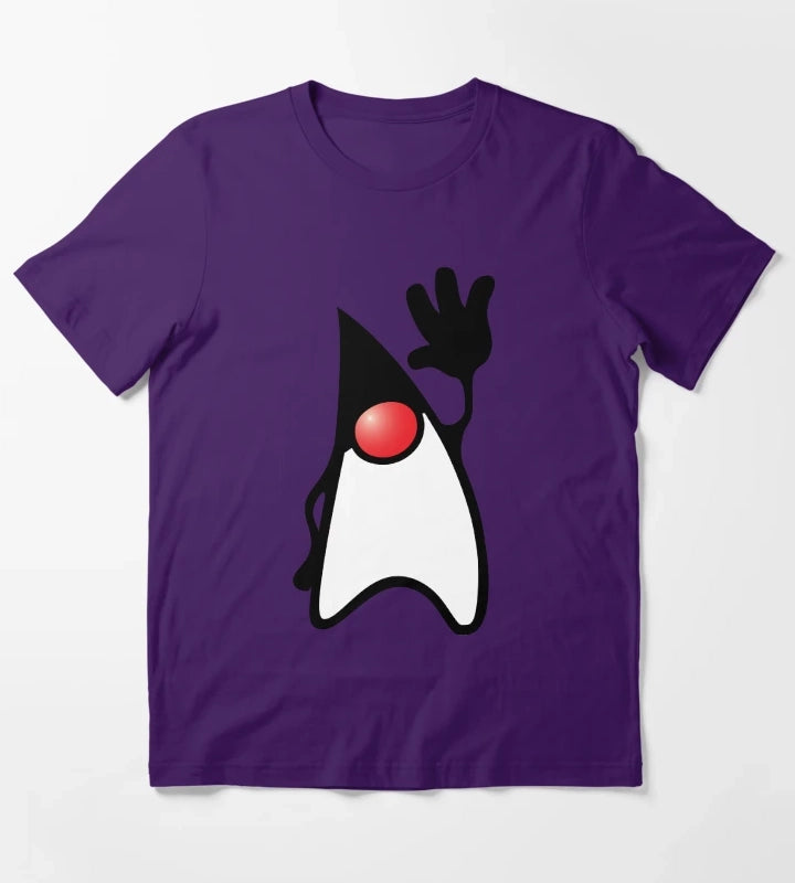 Java Duke Saying Hi T-Shirt Purple