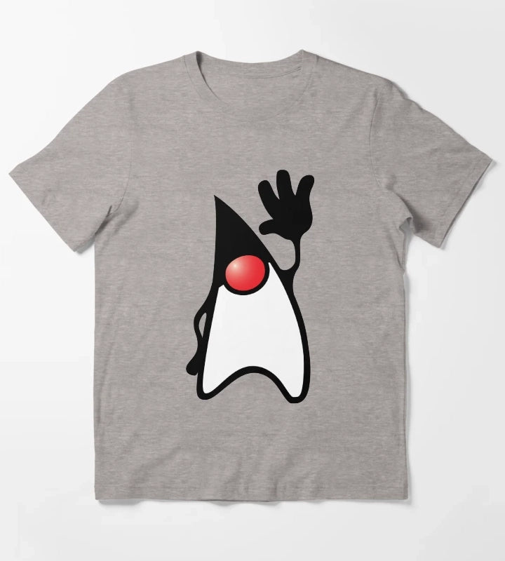 Java Duke Saying Hi T-Shirt Heather Grey