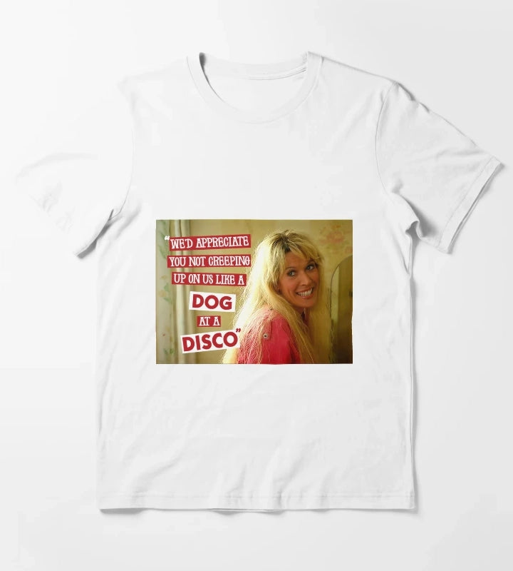Jill Tyrell Dog at a disco T-Shirt White