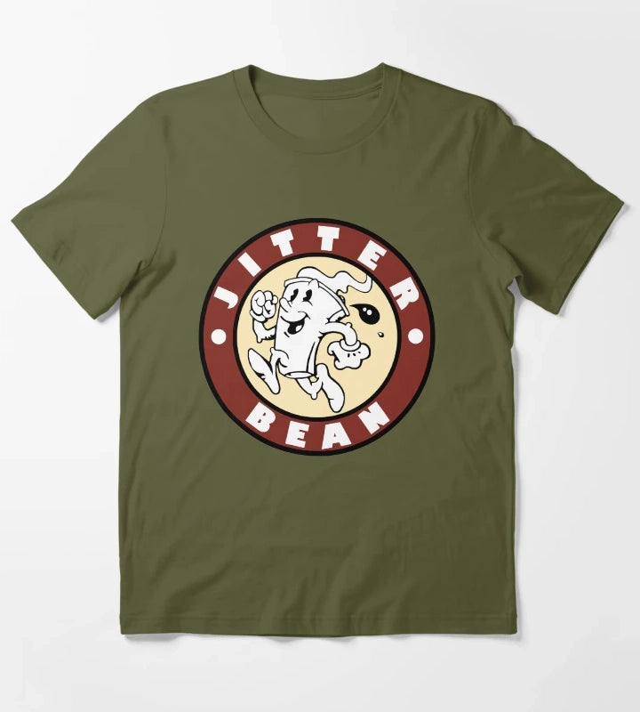 Jitter Bean Coffee The Boys T-Shirt Olive Green