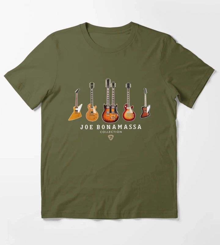 Joe Bonamassa Guitar Collection Premium T-Shirt Olive Green