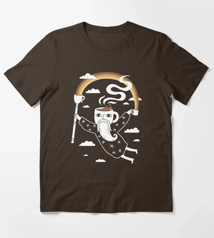 Joe the Coffee Wizard T-Shirt Brown