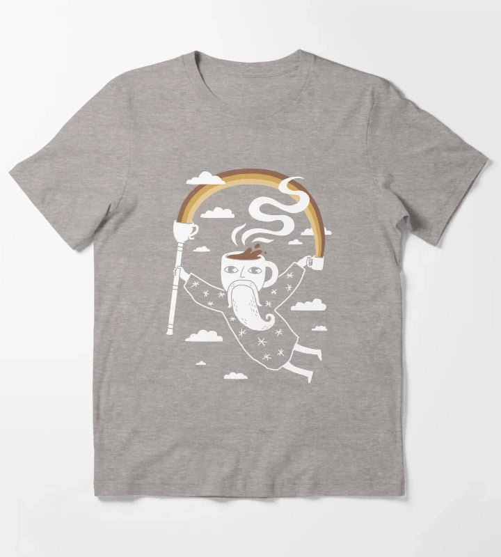 Joe the Coffee Wizard T-Shirt Heather Grey