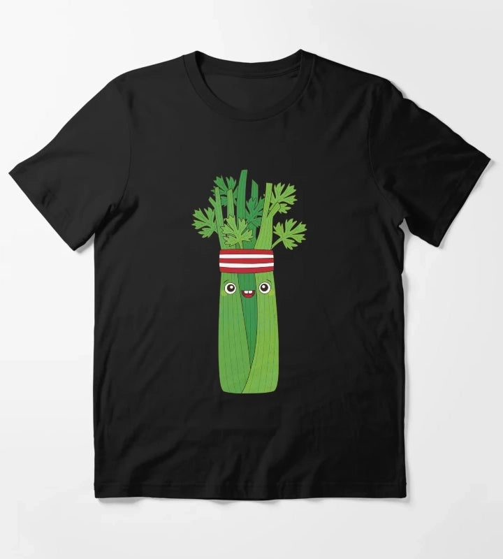 Jogging Celery in sweatband and Running Shoes T-Shirt