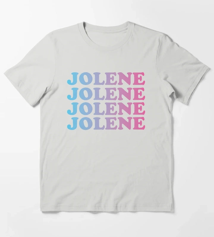Jolene Jolene Jolene Joleeeene Pastel Gradient T-Shirt Light Grey