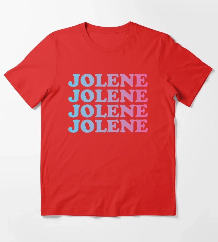 Jolene Jolene Jolene Joleeeene Pastel Gradient T-Shirt Red