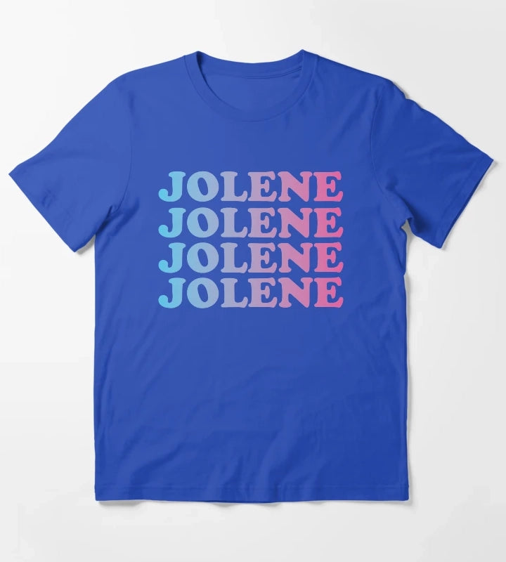 Jolene Jolene Jolene Joleeeene Pastel Gradient T-Shirt Blue