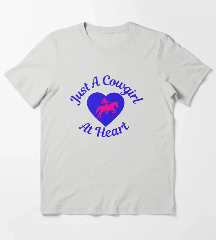 Just a cowgirl at heart T-Shirt Light Grey