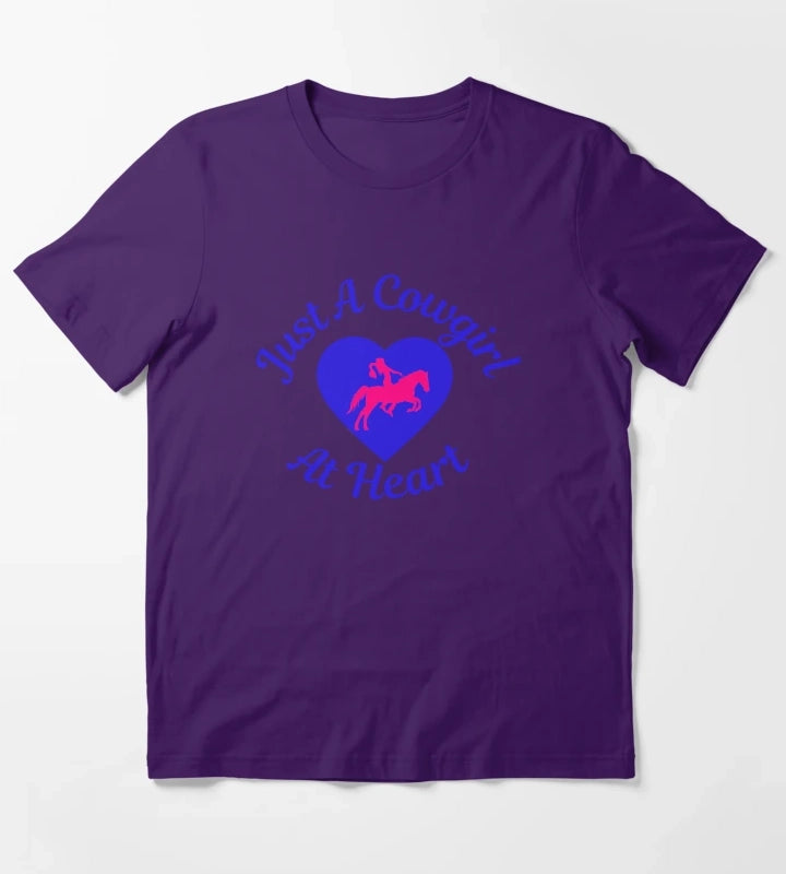 Just a cowgirl at heart T-Shirt Purple