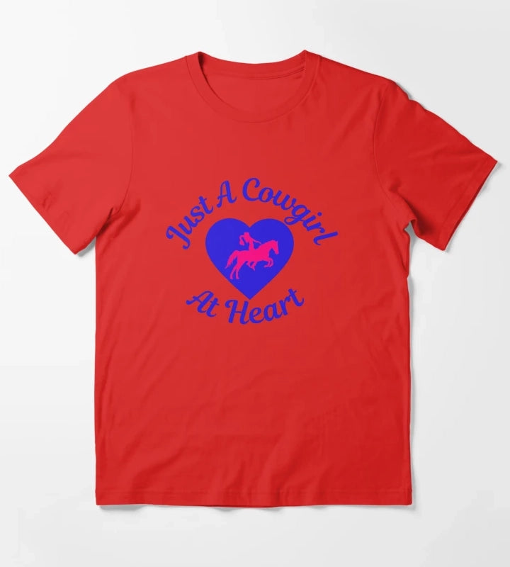 Just a cowgirl at heart T-Shirt Red