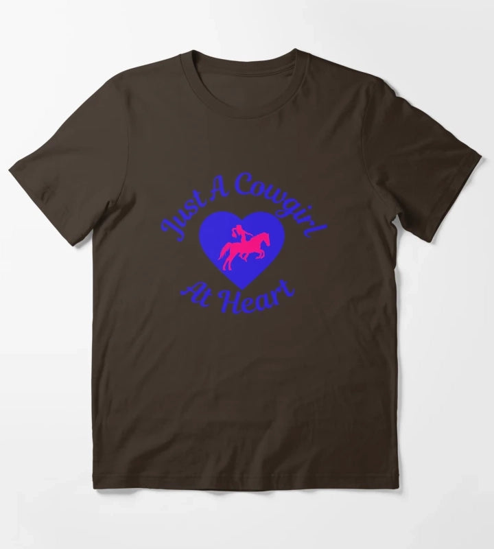 Just a cowgirl at heart T-Shirt Brown