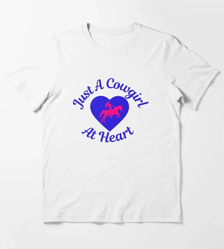 Just a cowgirl at heart T-Shirt White