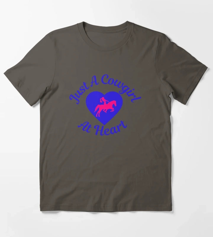 Just a cowgirl at heart T-Shirt Dark Grey