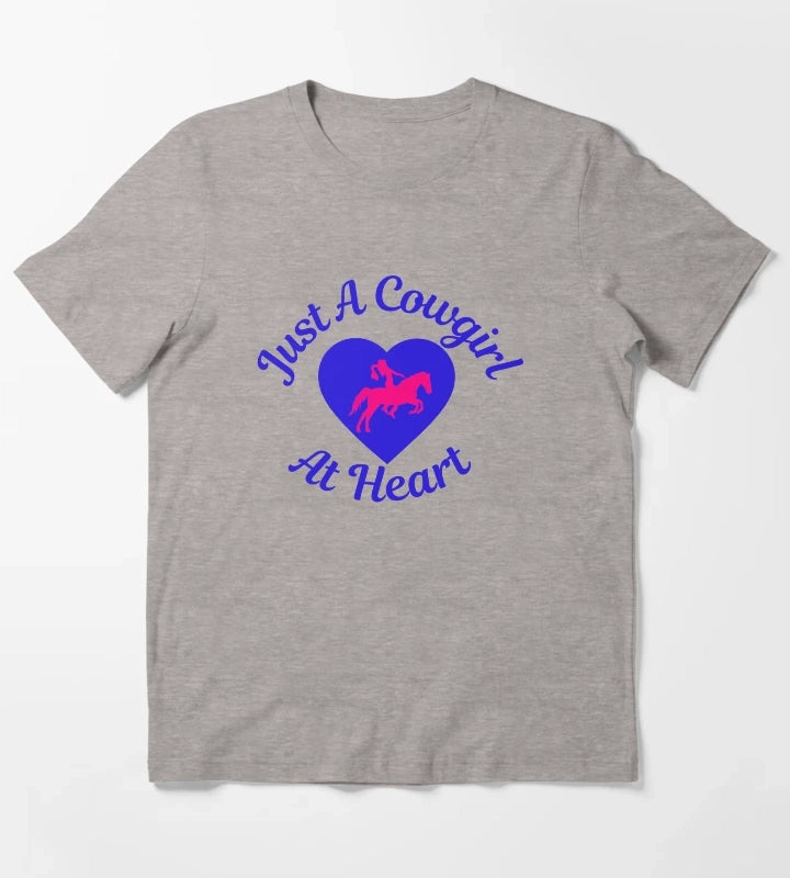 Just a cowgirl at heart T-Shirt Heather Grey