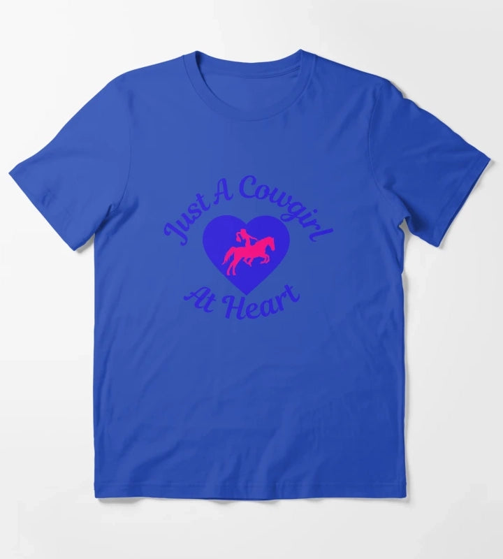 Just a cowgirl at heart T-Shirt Blue