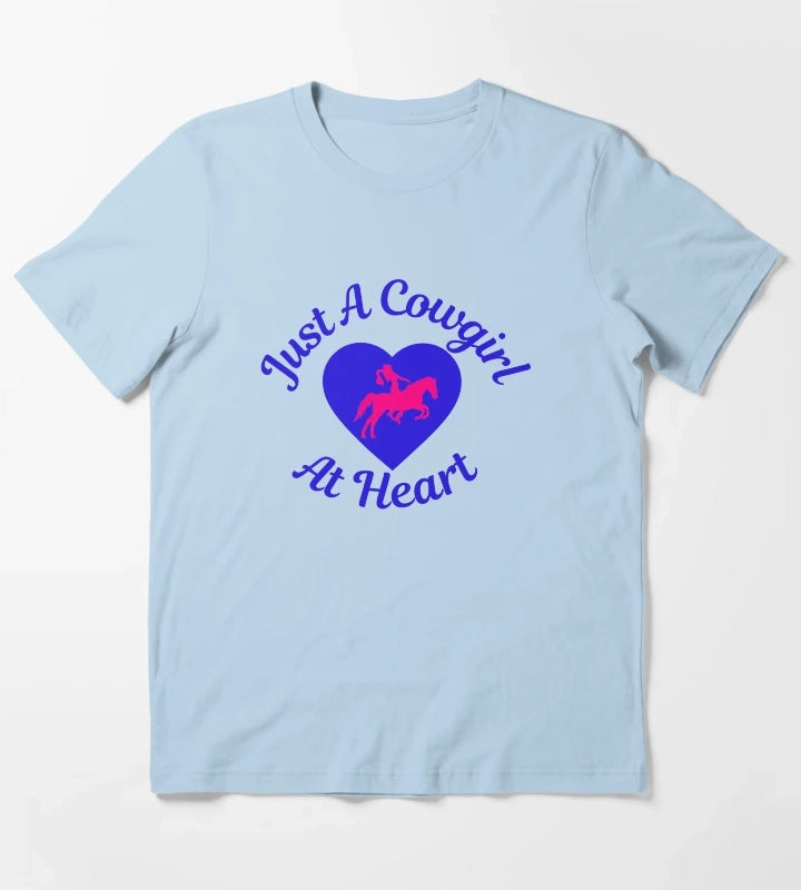 Just a cowgirl at heart T-Shirt Sky Blue