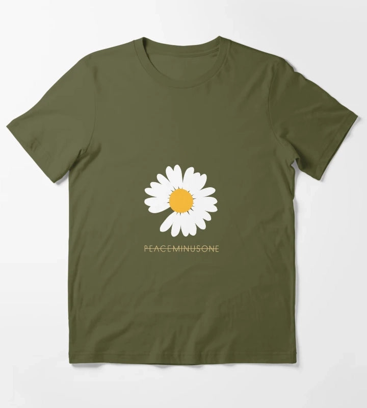 KPOP GDRAGON PEACEMINUSONE DAISY Classic TShirt T-Shirt Olive Green