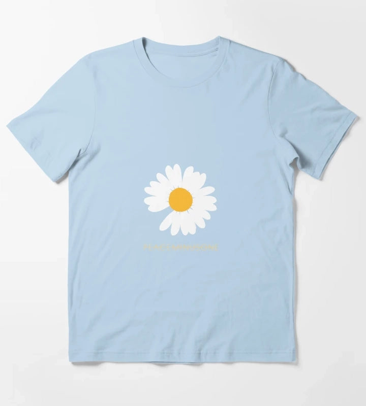 KPOP GDRAGON PEACEMINUSONE DAISY Classic TShirt T-Shirt Sky Blue