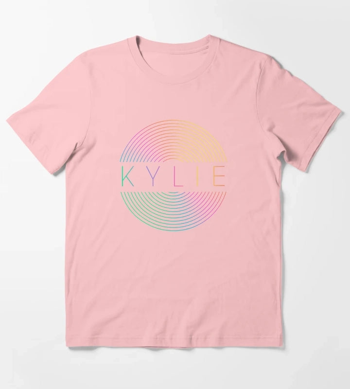 KYLIE MINOGUE Rainbow Vinyl Record T-Shirt Dark Grey
