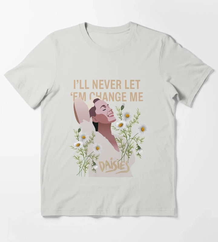 Katy Perry Daisies Cartoon T-Shirt Light Grey