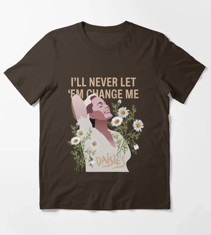 Katy Perry Daisies Cartoon T-Shirt Brown