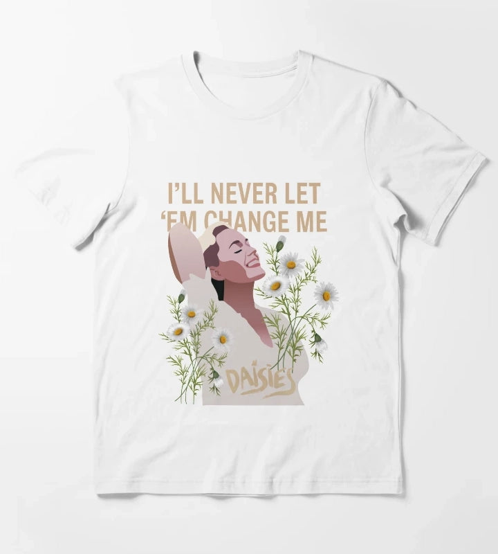 Katy Perry Daisies Cartoon T-Shirt White