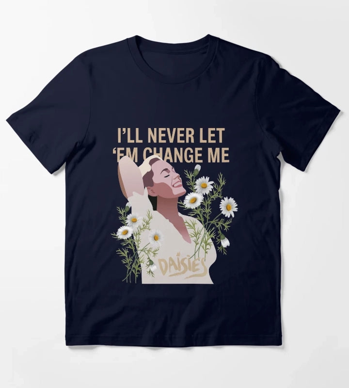 Katy Perry Daisies Cartoon T-Shirt Navy