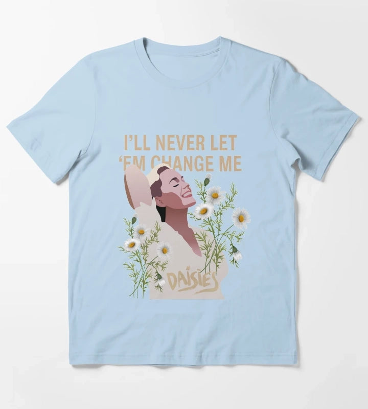 Katy Perry Daisies Cartoon T-Shirt Sky Blue