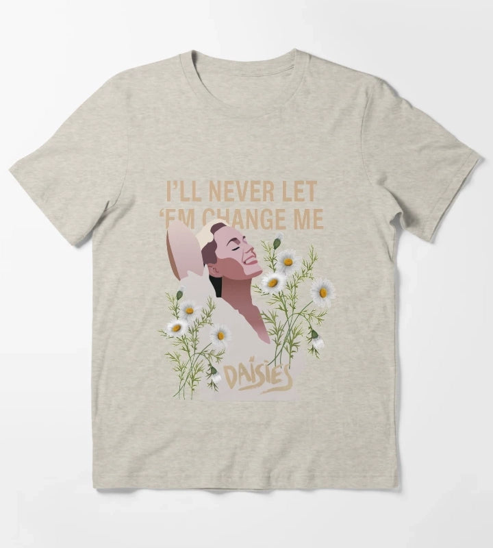 Katy Perry Daisies Cartoon T-Shirt Cream