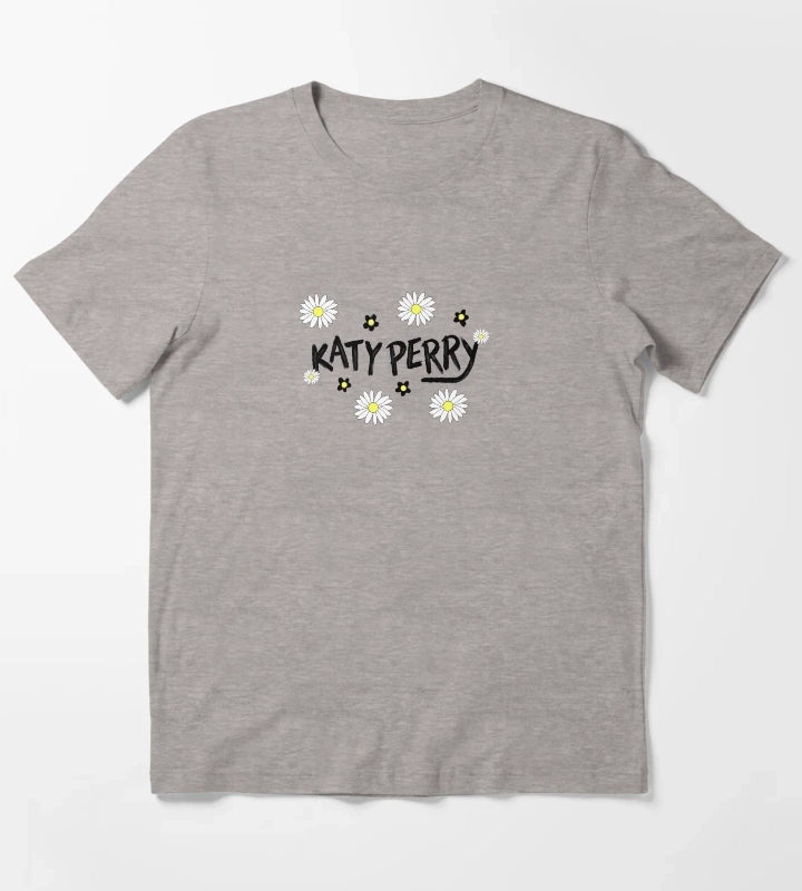 Katy Perry Daisies T-Shirt Heather Grey