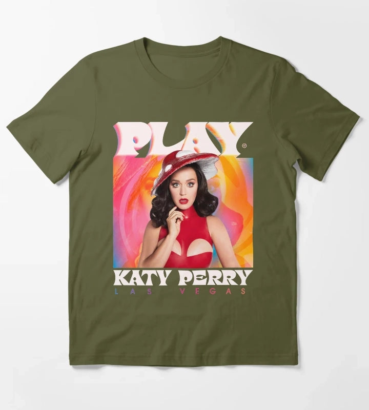 Katy Perry Play Admat T-Shirt Olive Green