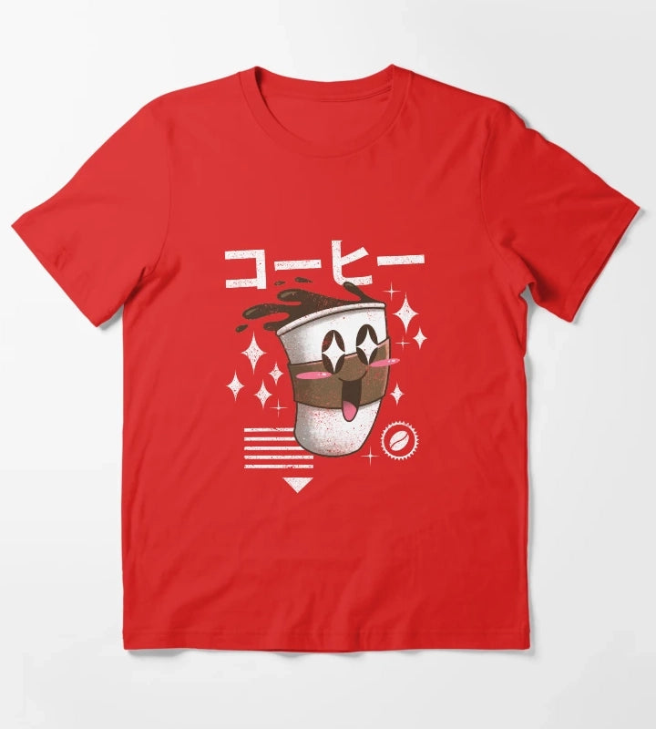 Kawaii Coffee T-Shirt Red