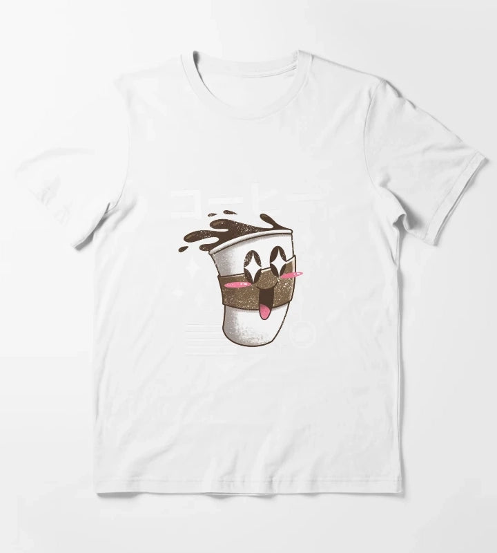 Kawaii Coffee T-Shirt White
