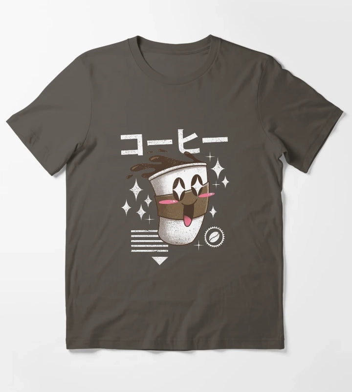 Kawaii Coffee T-Shirt Dark Grey