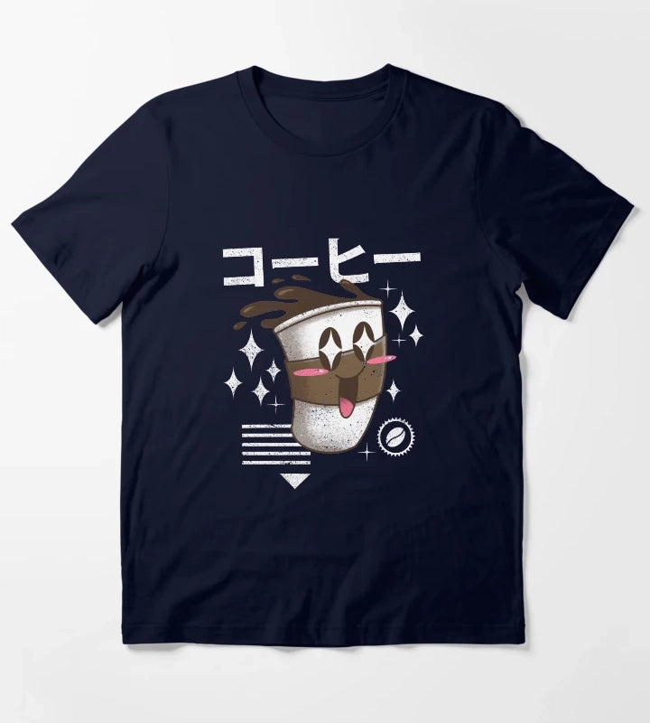 Kawaii Coffee T-Shirt Navy