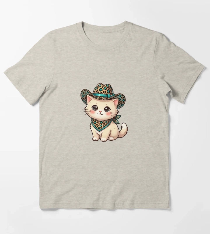 Kawaii Western Kitty T-Shirt Cream