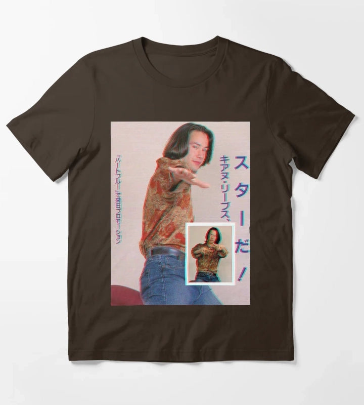 KeanU ReEves T-Shirt Brown